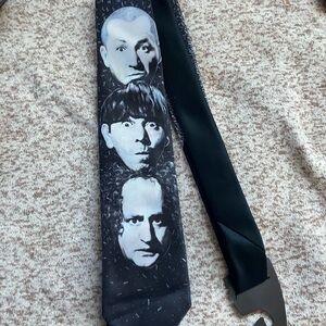 Black Novelty Tie with Classic Comedy Print